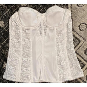White Dominique Colette Lace Bustier Corset Top 34B
